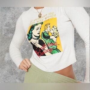 Boyslie- Don't Say It Darling Fair Play Fitted Longsleeve Crop from Boys Lie